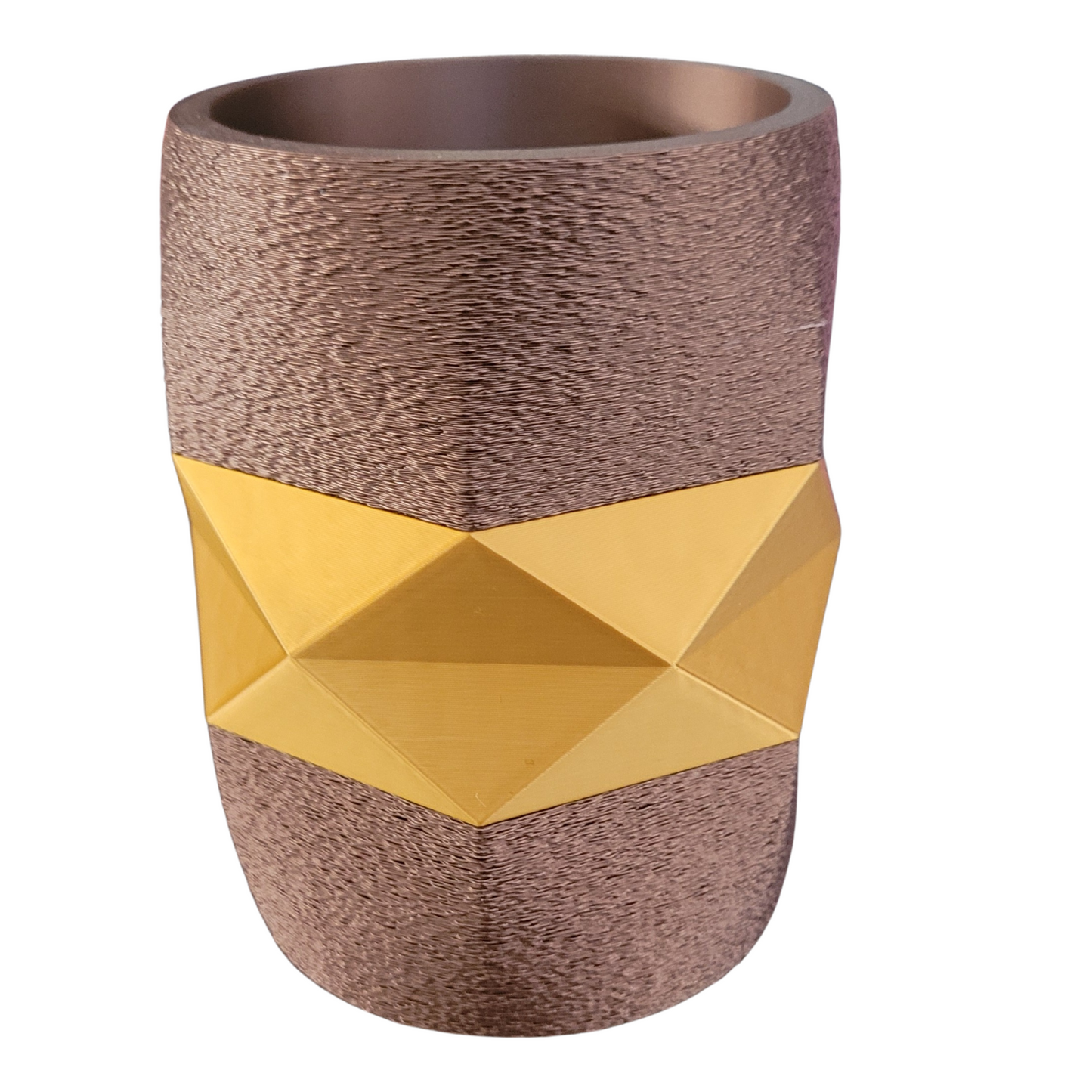 Pot à crayon 3D personnalisable rond et facette