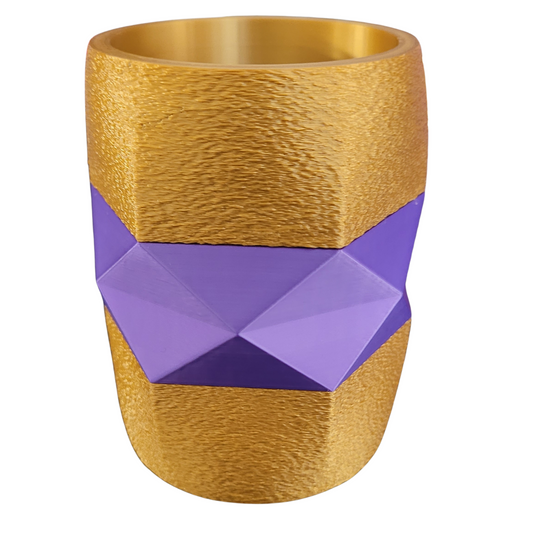 Pot à crayon 3D personnalisable rond et facette