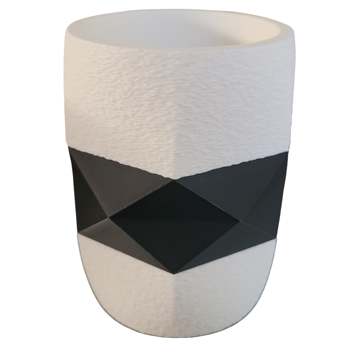 Pot à crayon 3D personnalisable rond et facette