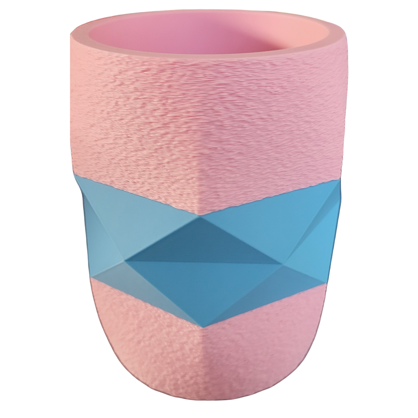 Pot à crayon 3D personnalisable rond et facette