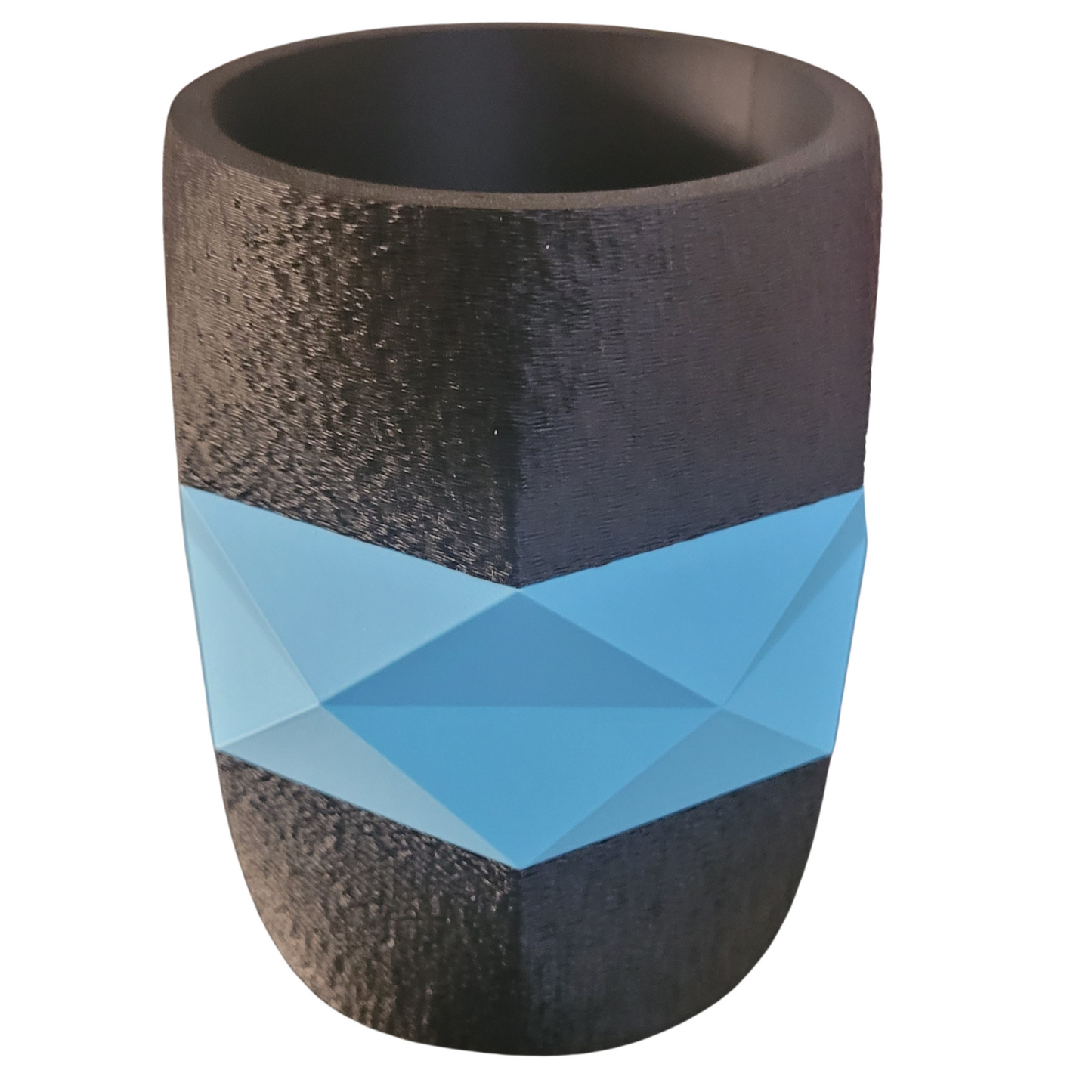 Pot à crayon 3D personnalisable rond et facette