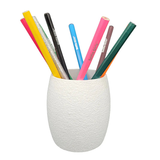 Pot à crayon rond – Surface texturée | Fabrication artisanale jurassienne BEN-J-3DCREA