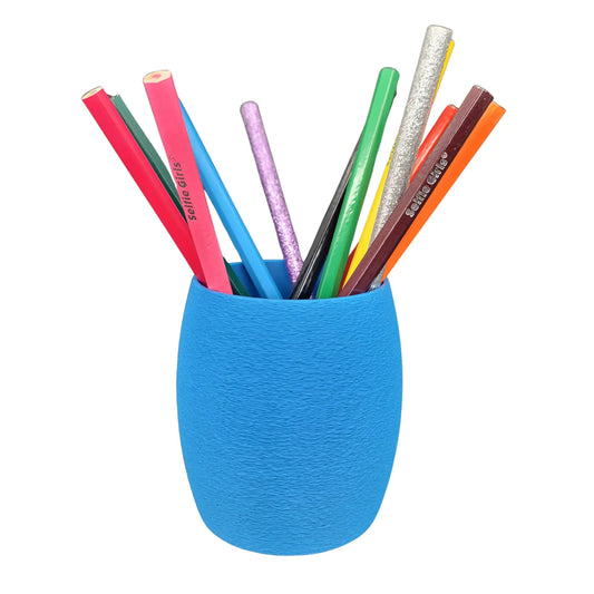 Pot à crayon rond – Surface texturée | Fabrication artisanale jurassienne BEN-J-3DCREA