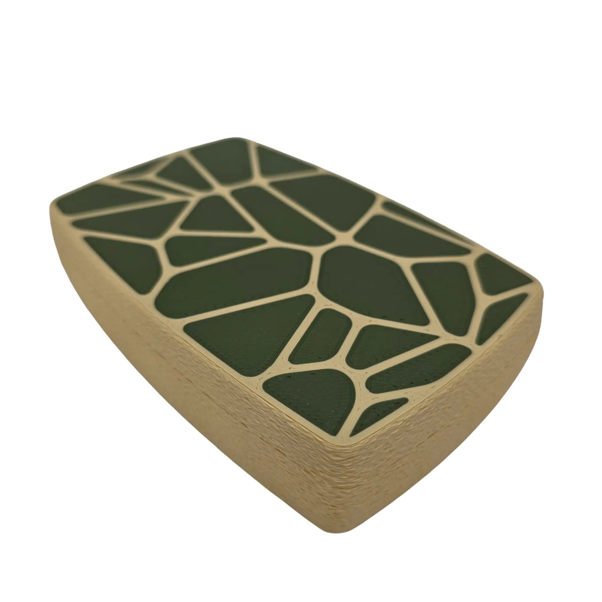 Gros plan sur la texture striée antidérapante de la boîte à savon imprimée en 3D