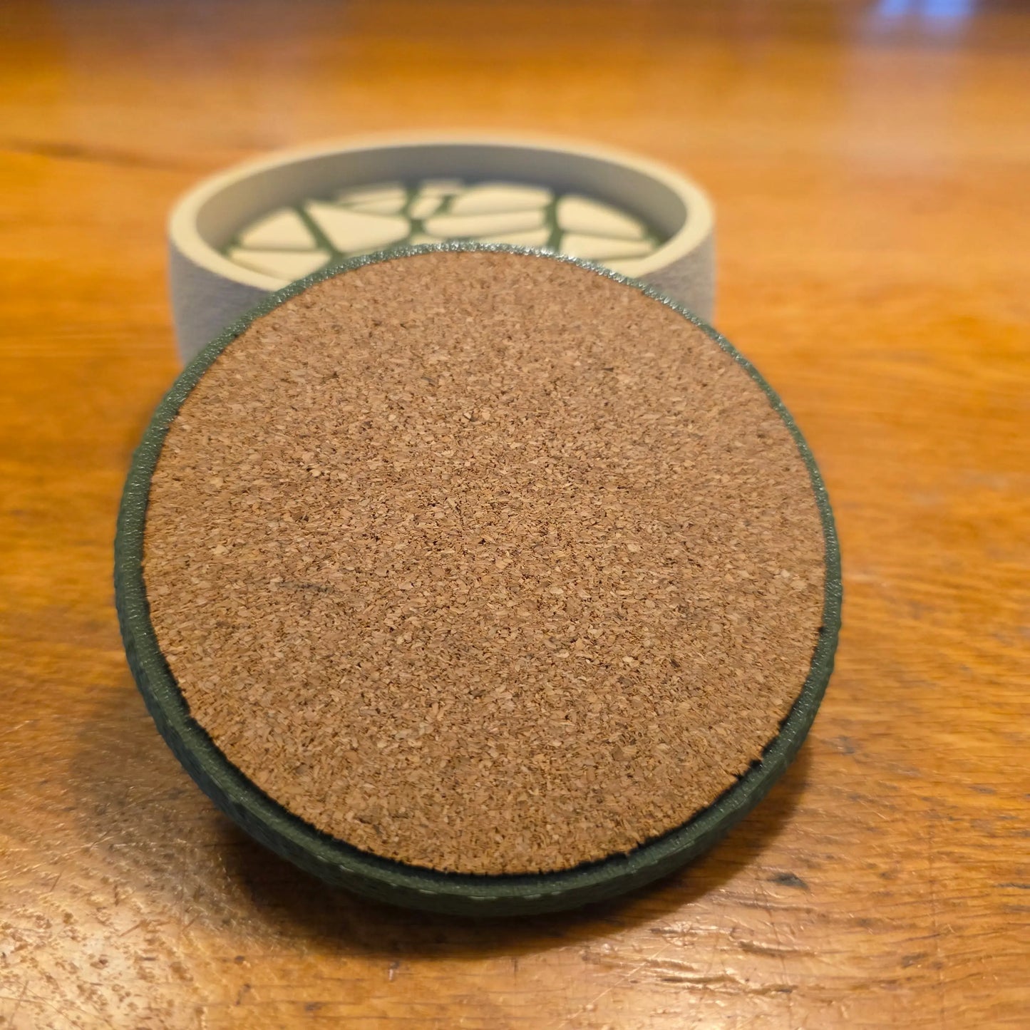 Set de 4 Dessous de Verre Voronoi Design – Impression 3D – Personnalisable avec Support