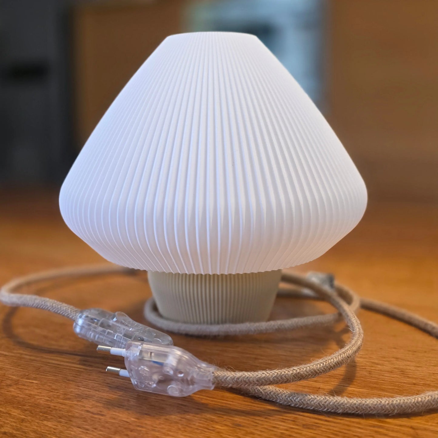 Lampe Mushroom 3D – Éclairage Design, Plissé et Écoresponsable (Made in Jura)