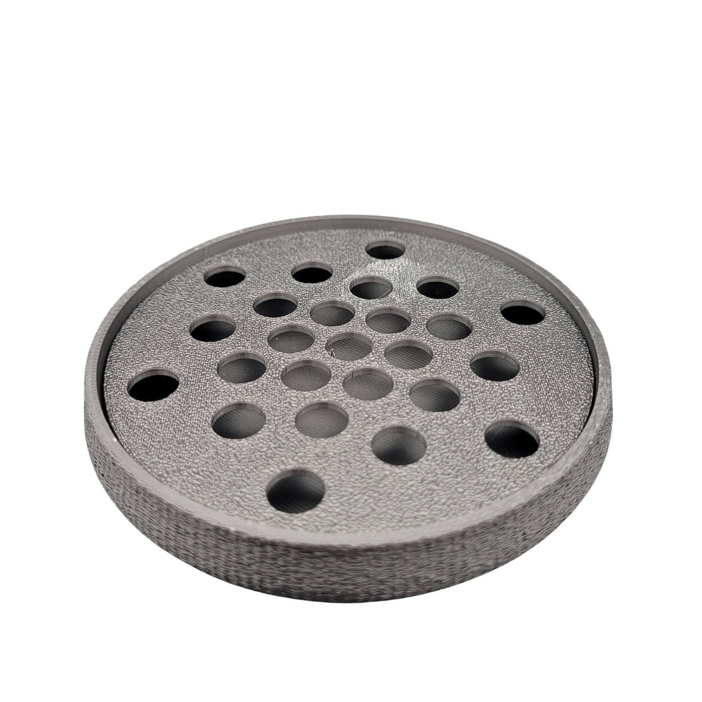 Porte-Savon Rond Écoresponsable – Matière Biosourcée - Fabrication Française avec Grille Amovible pour Nettoyage Facile - Ventilation Optimale – Idéal Salle de bain