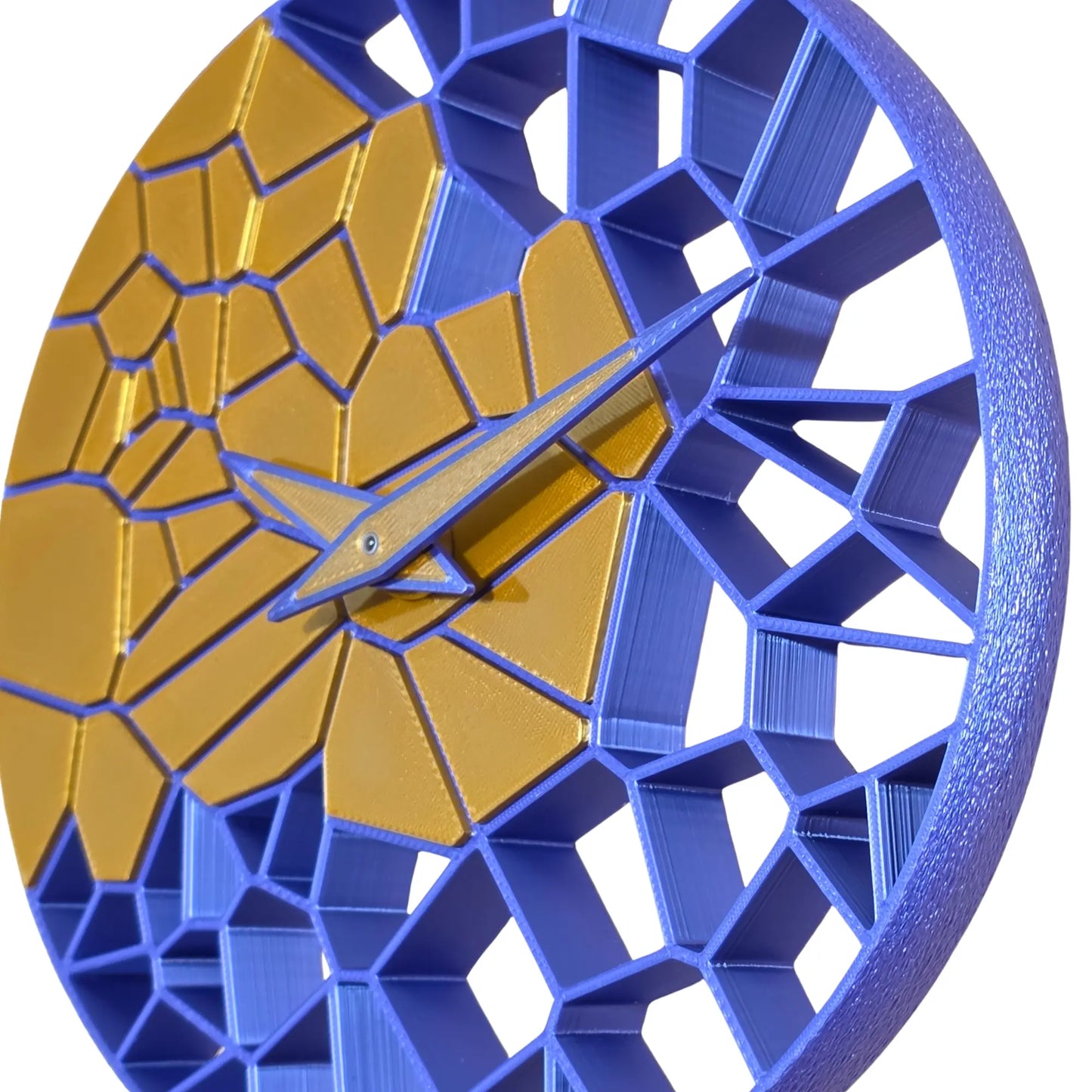 Horloge Murale "L'Éclat" Personnalisable – Créez votre Duo de Couleurs – Impression 3D Jura