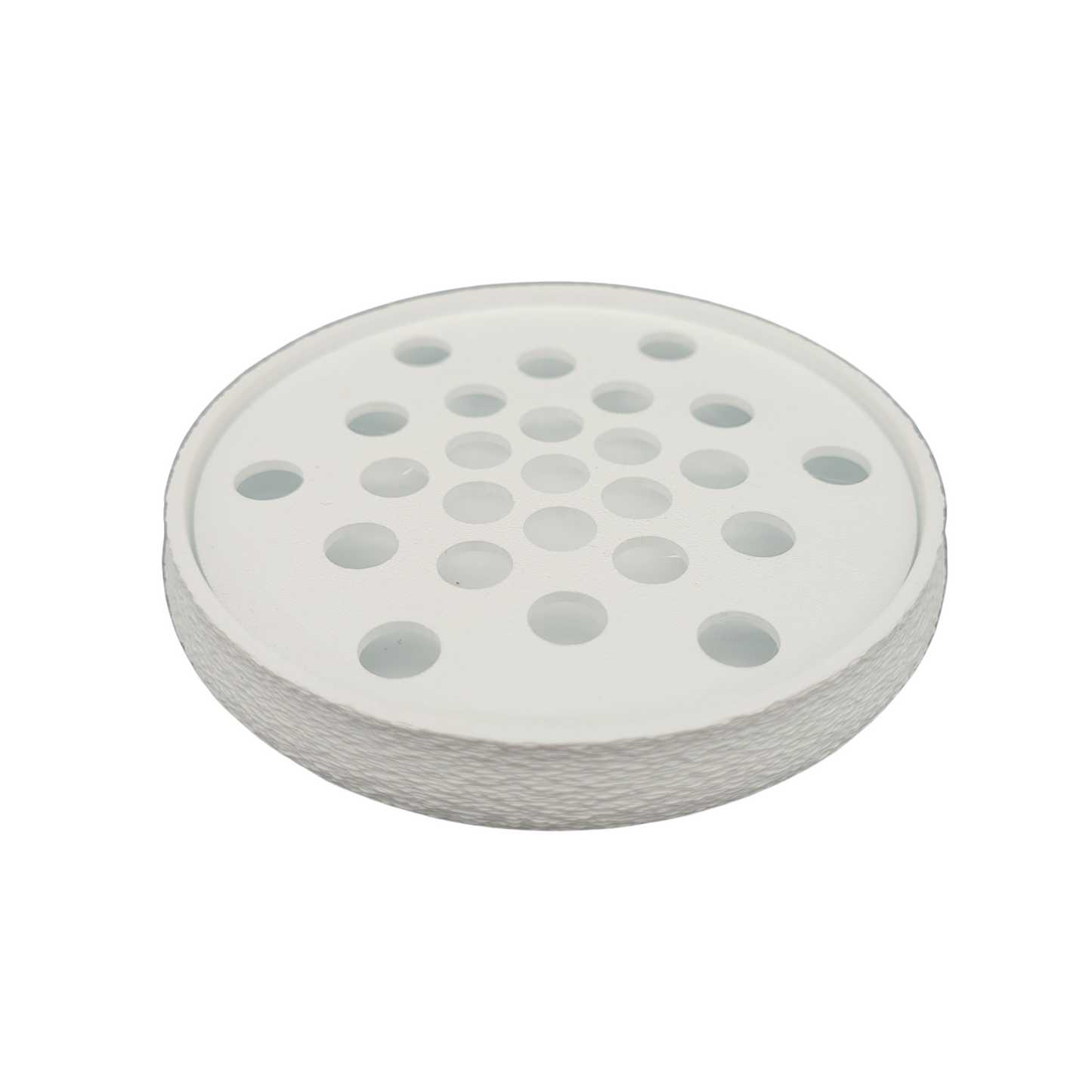 Porte-Savon Rond Écoresponsable – Matière Biosourcée - Fabrication Française avec Grille Amovible pour Nettoyage Facile - Ventilation Optimale – Idéal Salle de bain