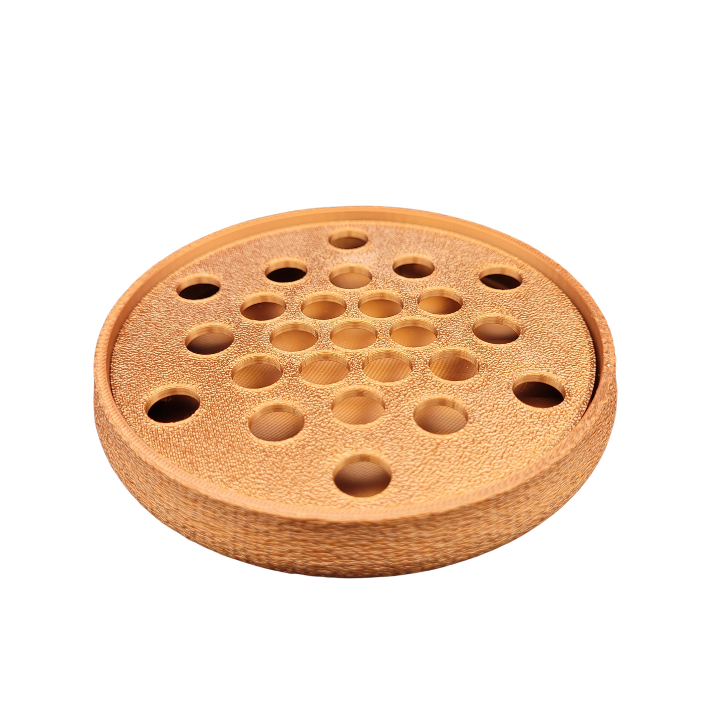 Porte-Savon Rond Écoresponsable – Matière Biosourcée - Fabrication Française avec Grille Amovible pour Nettoyage Facile - Ventilation Optimale – Idéal Salle de bain