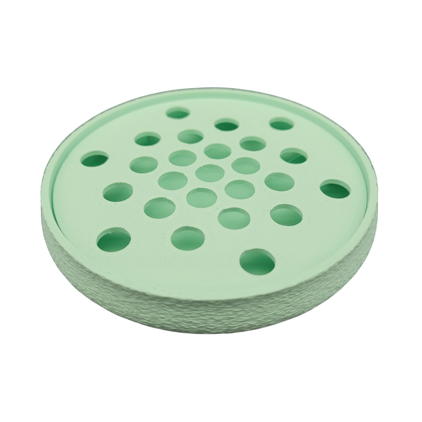 Porte-Savon Rond Écoresponsable – Matière Biosourcée - Fabrication Française avec Grille Amovible pour Nettoyage Facile - Ventilation Optimale – Idéal Salle de bain