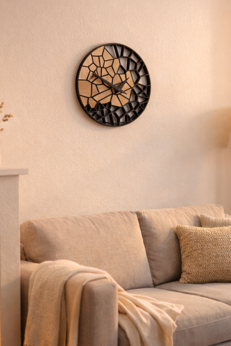 Horloge Murale "L'Éclat" Personnalisable – Créez votre Duo de Couleurs – Impression 3D Jura