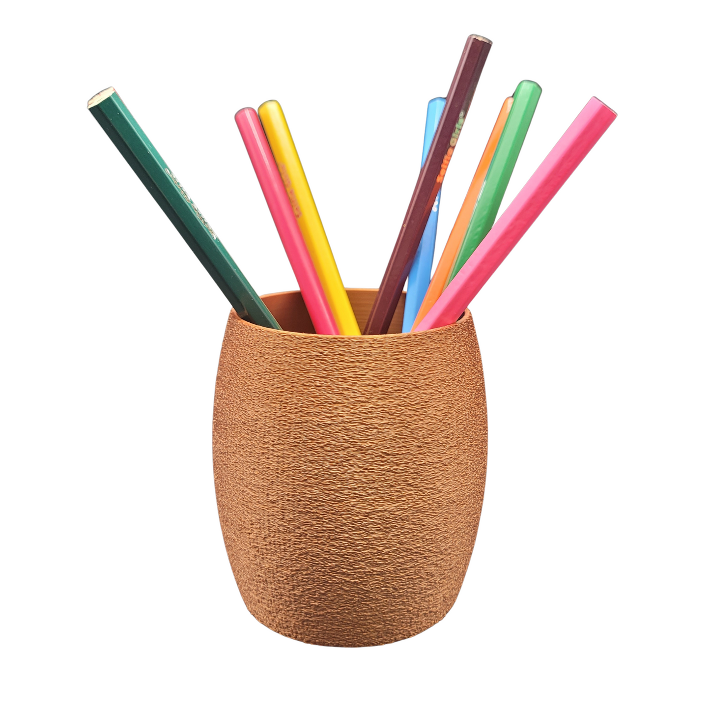 Pot à crayon rond – Surface texturée | Fabrication artisanale jurassienne