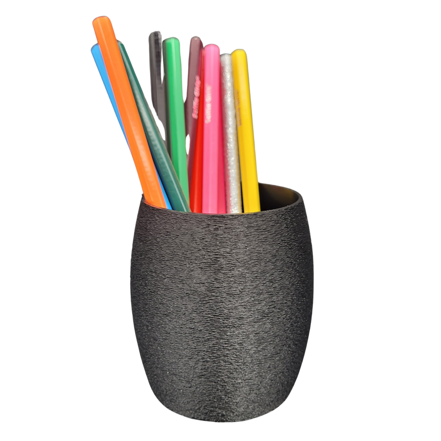 Pot à crayon rond – Surface texturée | Fabrication artisanale jurassienne