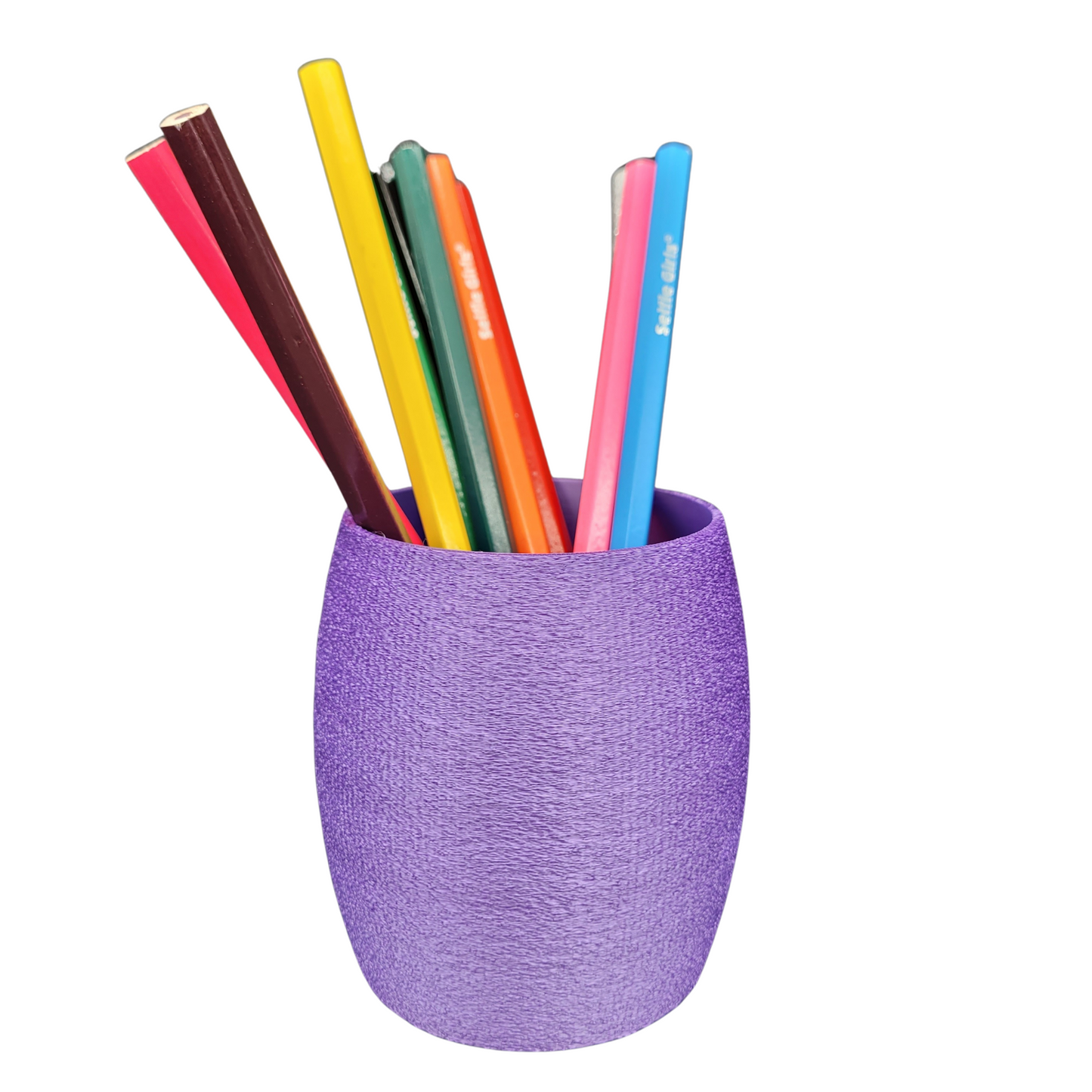 Pot à crayon rond – Surface texturée | Fabrication artisanale jurassienne