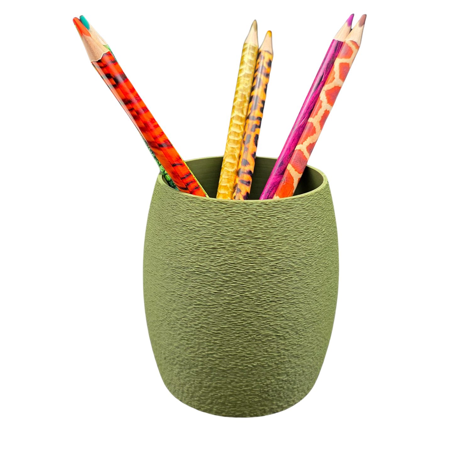 Pot à crayon rond – Surface texturée | Fabrication artisanale jurassienne