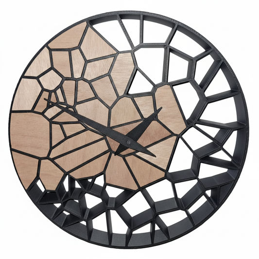 🕰️ Horloge Murale en Bois & Impression 3D – Fabrication Artisanale dans le Jura