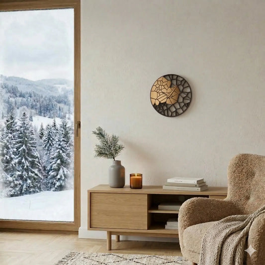 Horloge Murale "L'Éclat" Personnalisable – Créez votre Duo de Couleurs – Impression 3D Jura