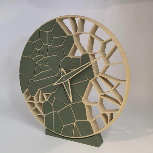 Horloge Murale ou à Poser Voronoï – Impression 3D Personnalisable
